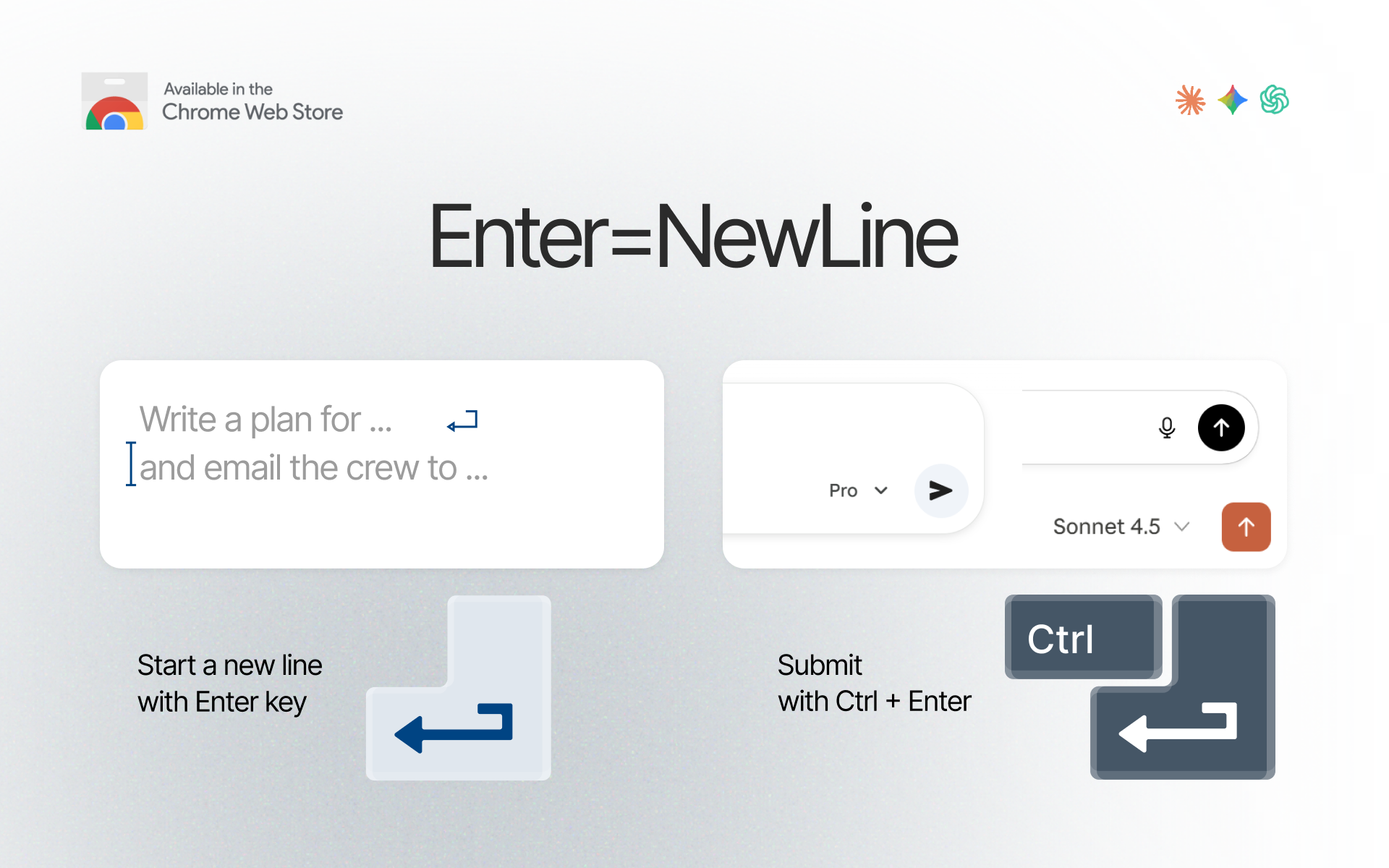 Enter=NewLine Extension Banner