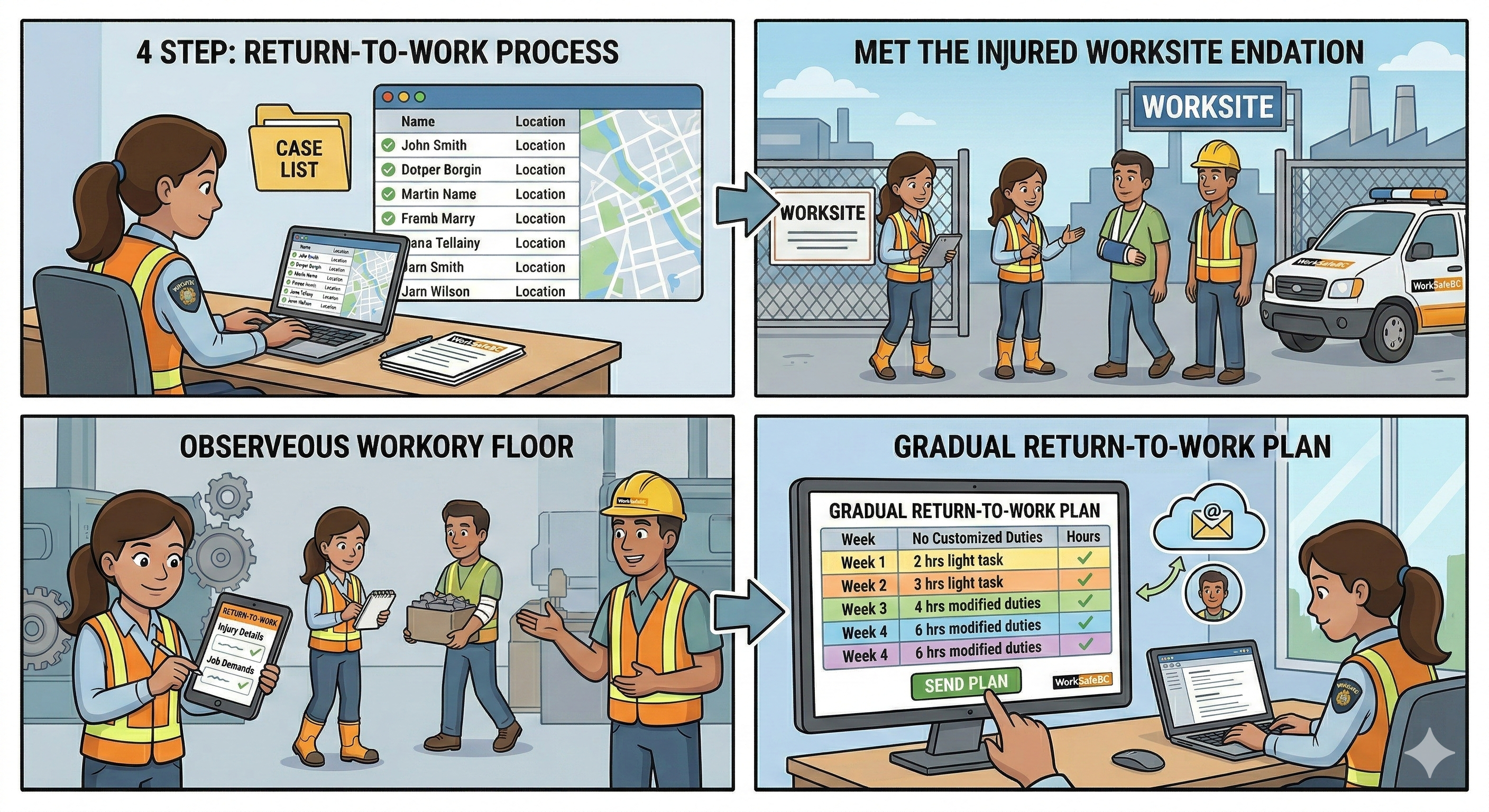 The process of return to work officer